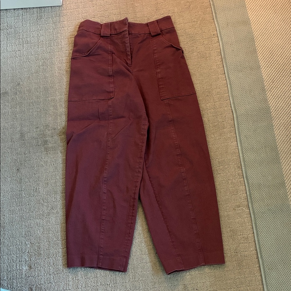 Express Burgundy barrel pants